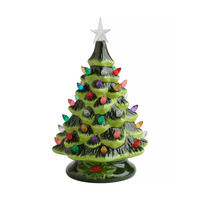 LEDFIGUR Starferno, Grün, 30.5 x 17.5 x 18.6 cm, Dekorative Weihnachtsdeko - Grün, Keramik (17.5/30.5/18.6cm) - home&you