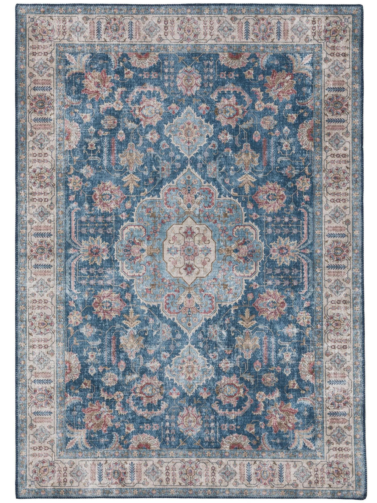 TEPPICH Laury Blau 200x300 cm - Blau, Textil (200/1cm) - KUNSTLOFT