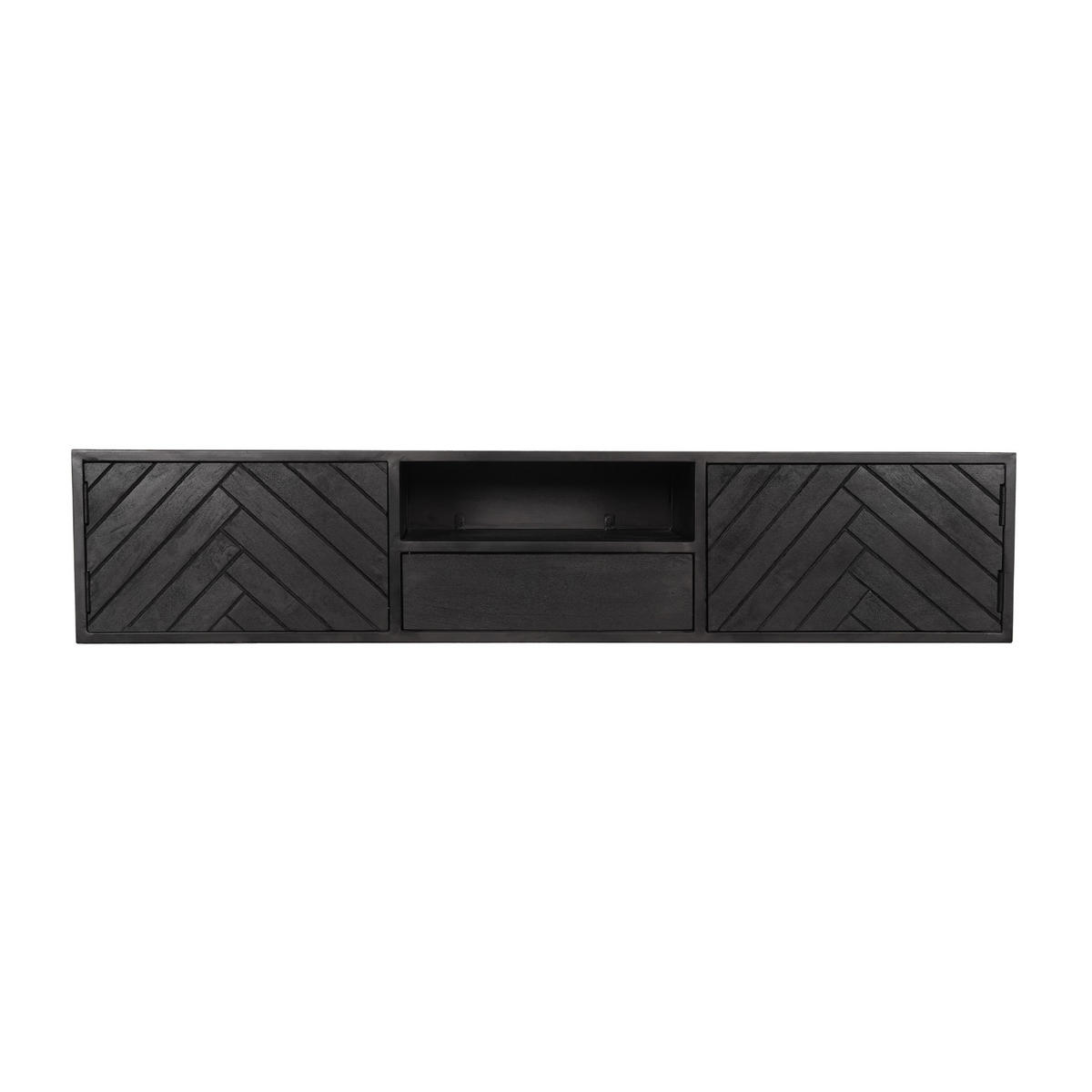 TV-MÖBEL New York Schwarz 35/160/33 cm - Schwarz, Holz (160/33/35cm) - Starfurn