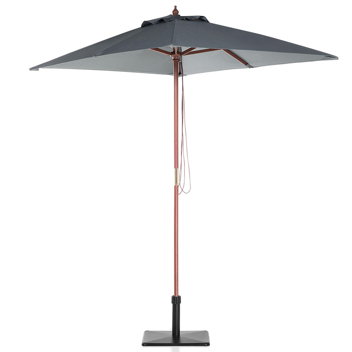 SONNENSCHIRM dunkelgrau 195/144/244 cm Flamenco - Grau, Textil (195/144cm) - Beliani