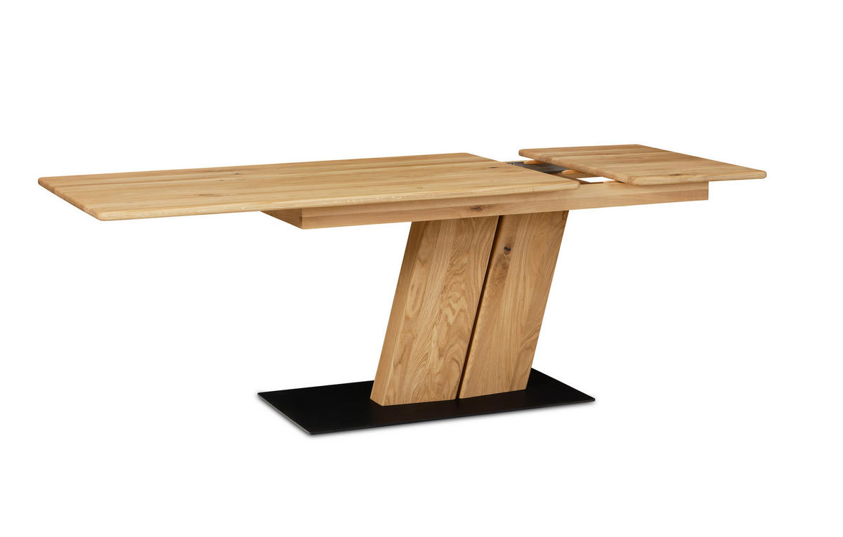 SÄULENTISCH ausziehbar rechteckig Dana 130x76x90 Massivholz Wildeiche - Wildeiche, Holz (90/130/76cm) - 58aufmkessel