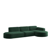ECKSOFA Palma In Noel - Grün, Holzwerkstoff/Textil (296/165cm) - Fun Möbel