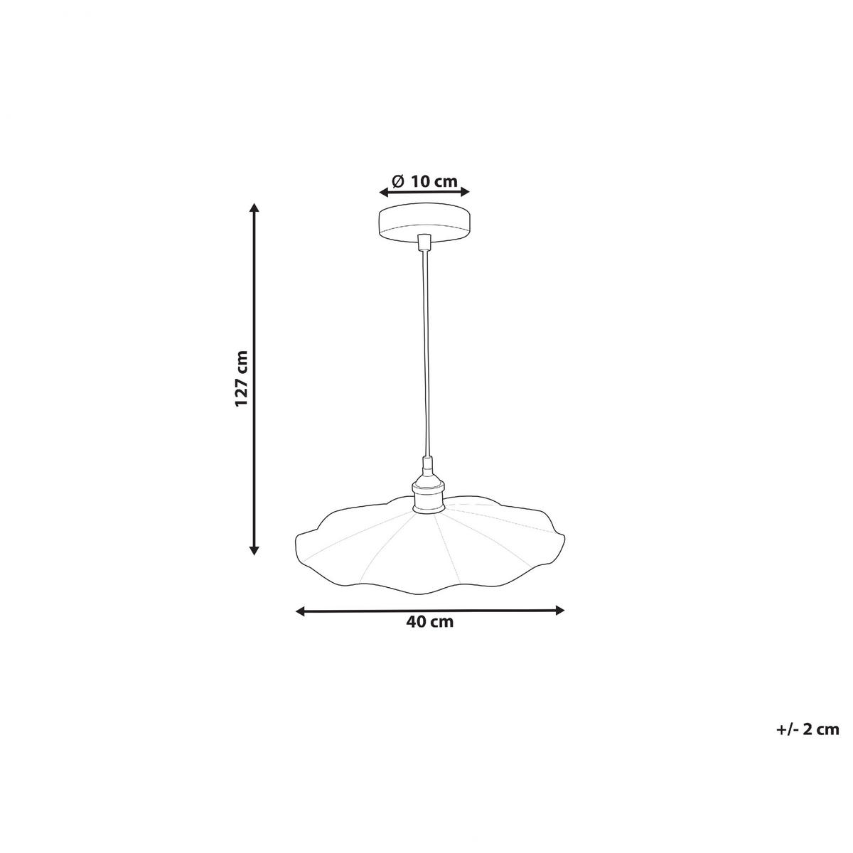 PENDELLEUCHTE Phils 40/40/127 cm - Weiß, Metall (40/40/127cm) - Beliani
