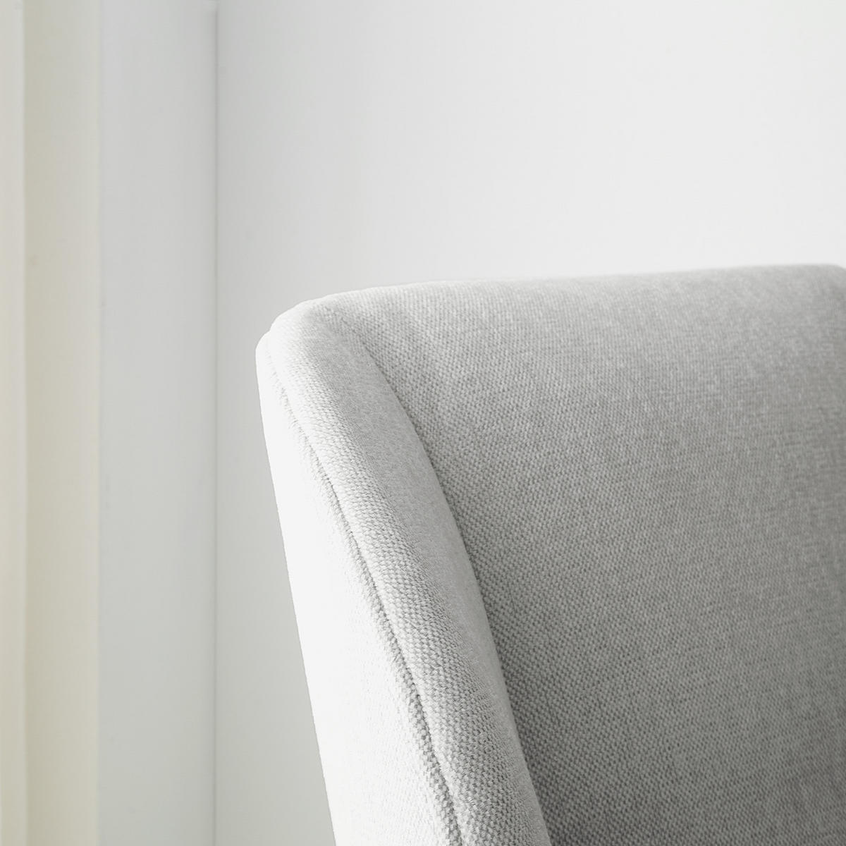 SESSEL - Eichefarben/Hellgrau, Eichenholz/Textil (82/102/90cm) - home24