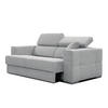 SOFA QUARTZ 3-Sitzer mit Ausziehsitz, silberfarben - Silberfarben, Holzwerkstoff/Textil (202/80/102cm) - Courtois Laville