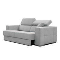 SOFA QUARTZ 3-Sitzer mit Ausziehsitz, silberfarben - Silberfarben, Holzwerkstoff/Textil (202/80/102cm) - Courtois Laville
