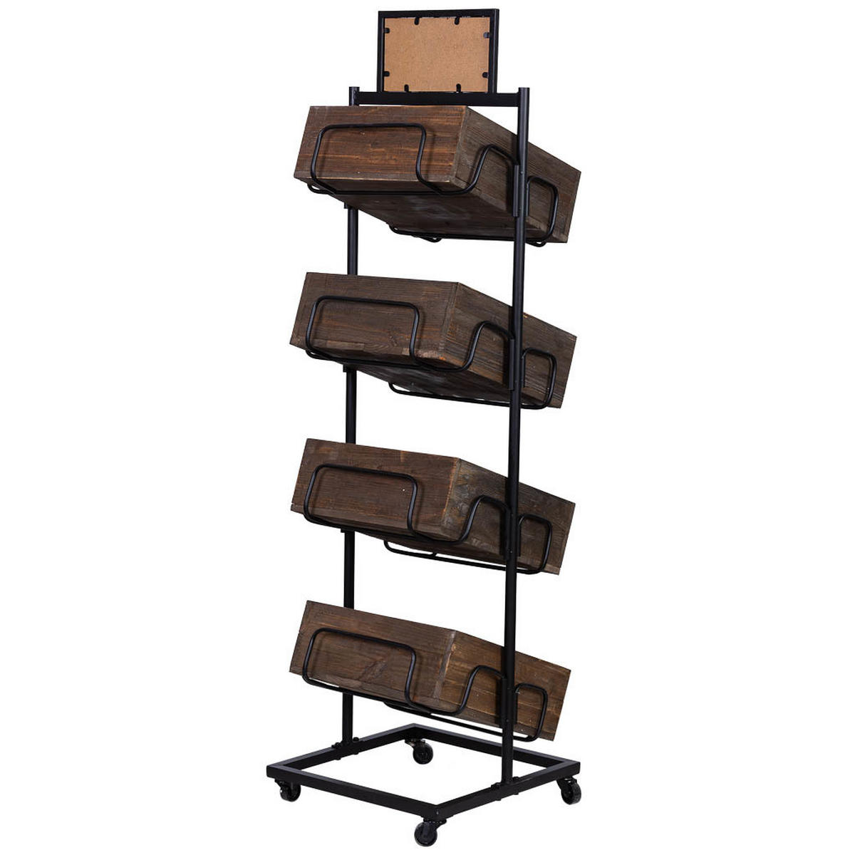 REGALE aus holz und metall 50x48x168 cm - Braun, Holz (50/168/48cm) - Wanderlust