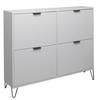 SCHUHSCHRANK Erna 120x25x101 Kreidegrau matt Lack - Hellgrau, Holzwerkstoff (120/101/25cm) - 58aufmkessel