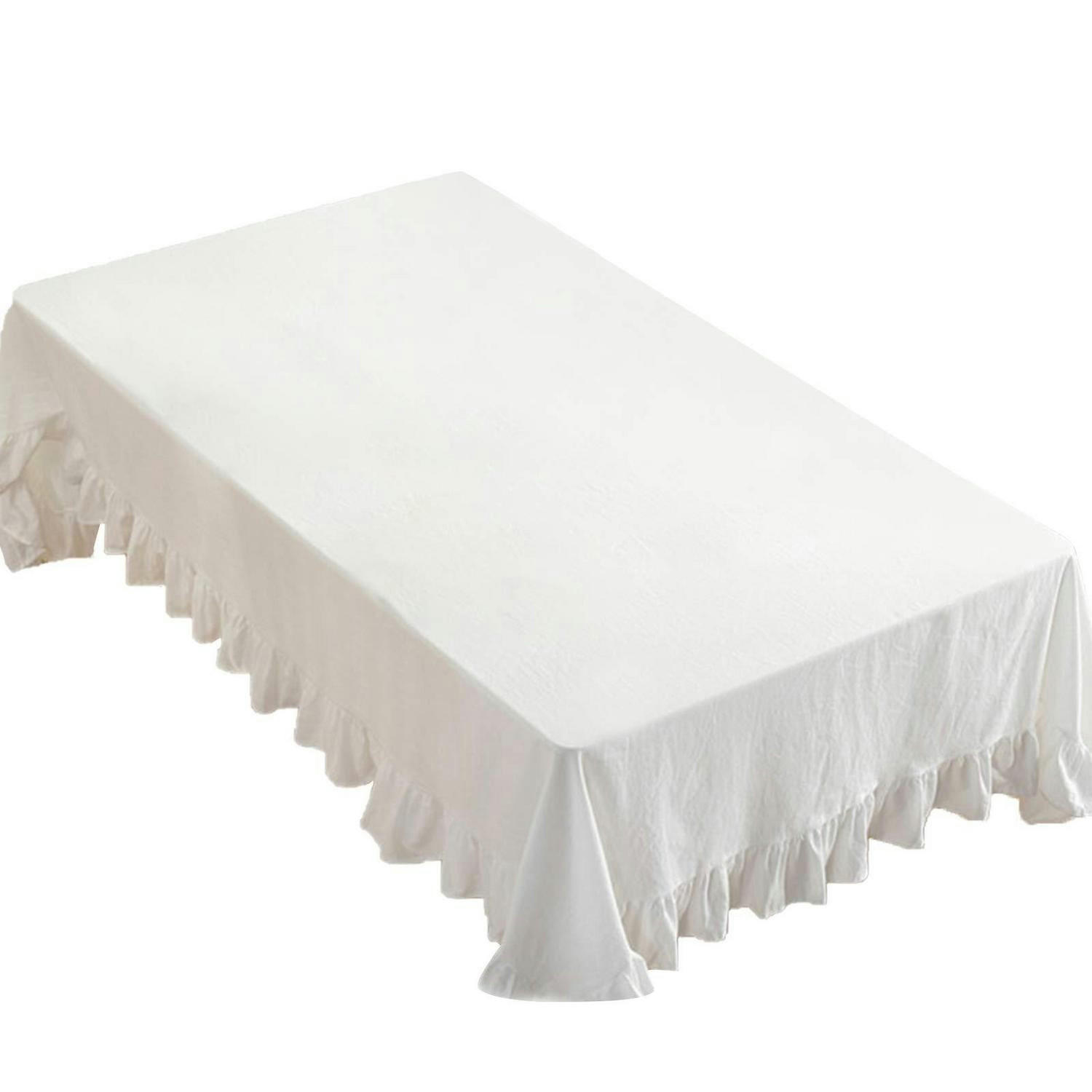 TISCHDECKE Leinenoptik 90 x 90 cm Weiß - Weiß, Textil (90/90/1.5cm)