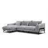 ECKSOFA WINTER 4-Sitzer, hellgrau - Hellgrau/Schwarz, Holzwerkstoff/Textil (158/269cm) - Courtois Laville