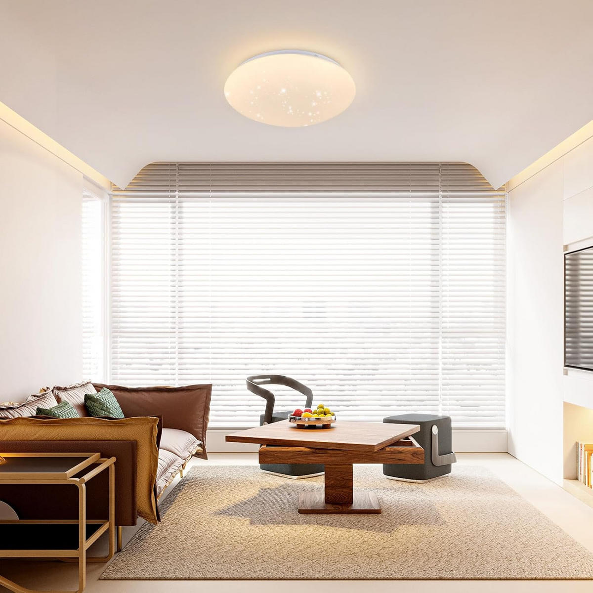 LED-DECKENLEUCHTE Falkenhainbach 25.2/6.2/25.2 cm - Weiß, Kunststoff (25.2/25.2/6.2cm) - ZMH