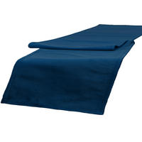 XL-TISCHLÄUFER Samt&Sonders admiral-blau 220/40 cm - Blau/Dunkelblau, Textil (40/220cm) - beties Heimtextil