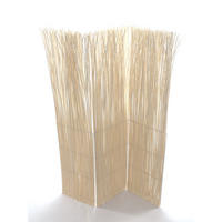 RAUMTEILER Nature 3-tlg. Weidenholz geblichen - Naturfarben, Naturmaterialien (120/160/3cm) - DESIGN DELIGHTS