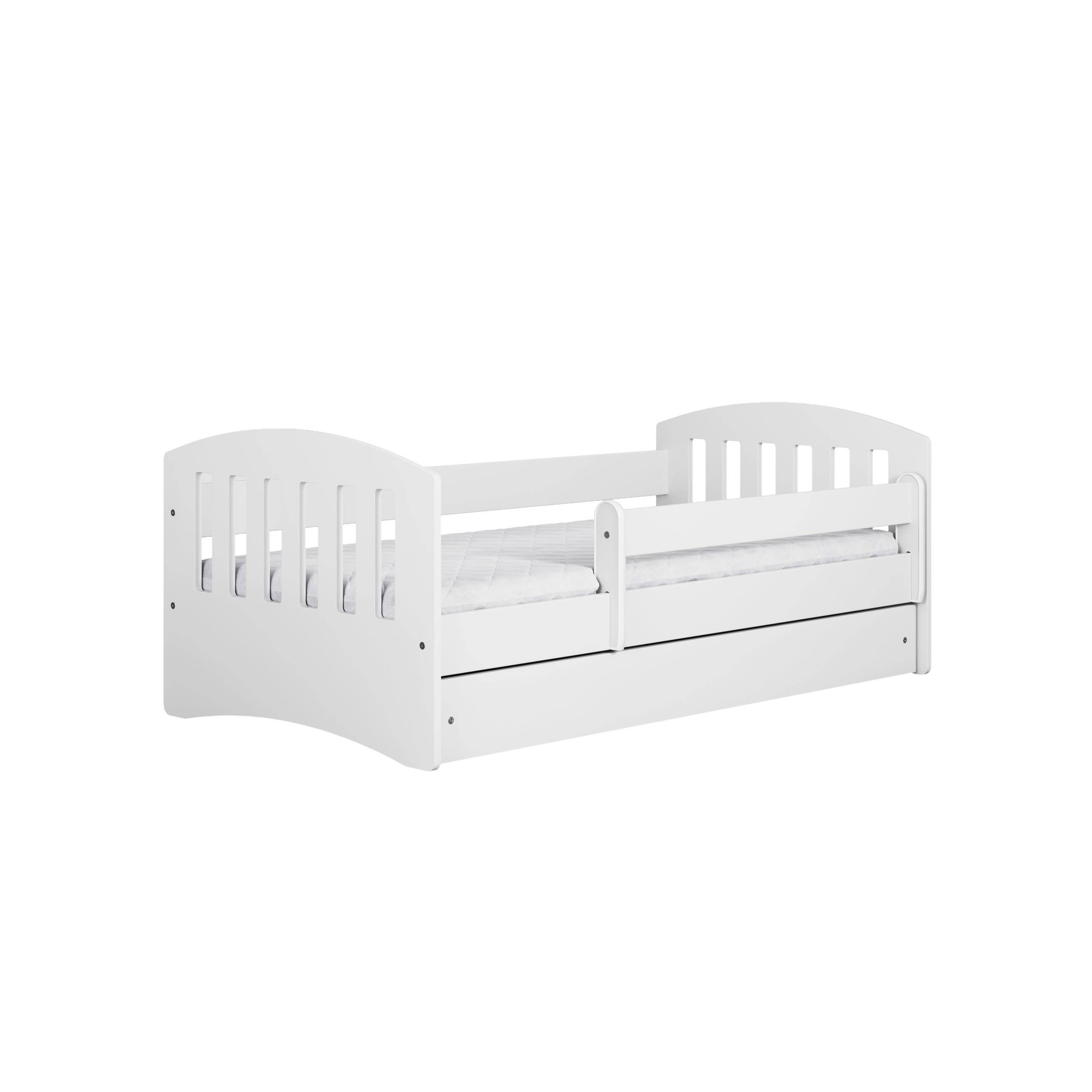 RAUMHIRSCH FURNITURE DĚTSKÁ POSTEL CLASSIC se zásuvkou bez matrace, bílá 90/65/164