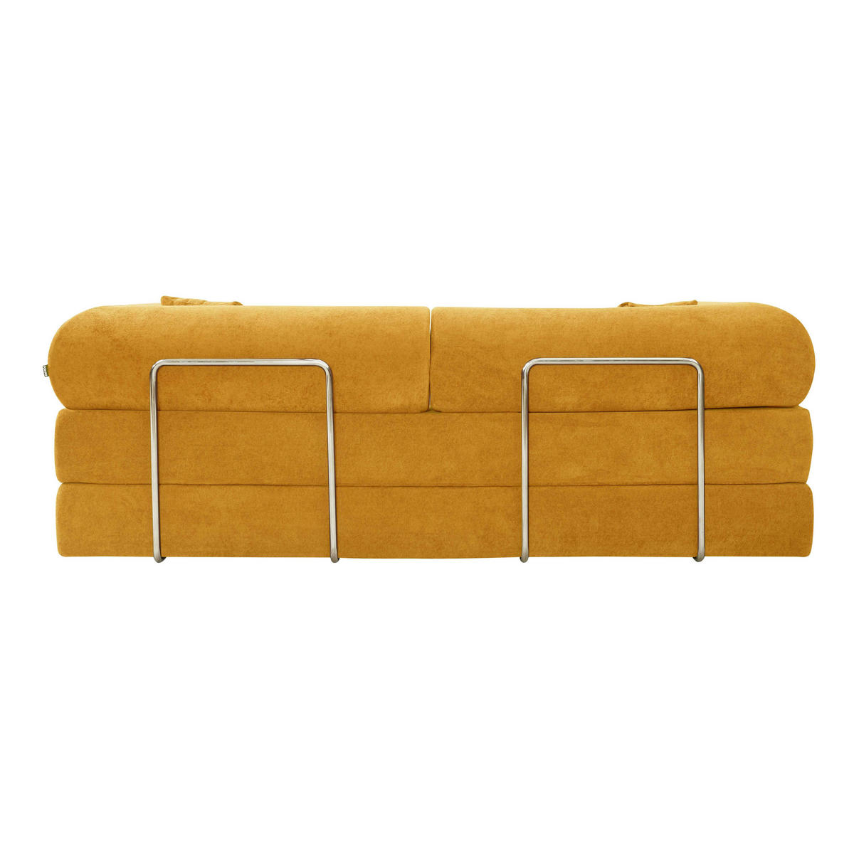 SCHLAFSOFA mit 2 Sitzplätzen, Gelb - Gelb, Textil (204/67/102cm) - Oviala