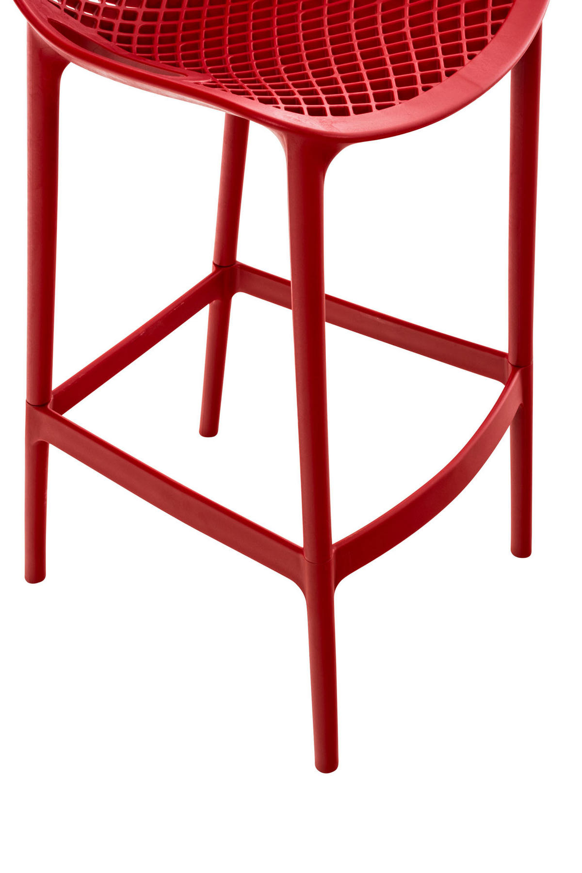 BARHOCKER 2er Set Kunststoff rot - Rot, Kunststoff (45/105/53cm) - CLP
