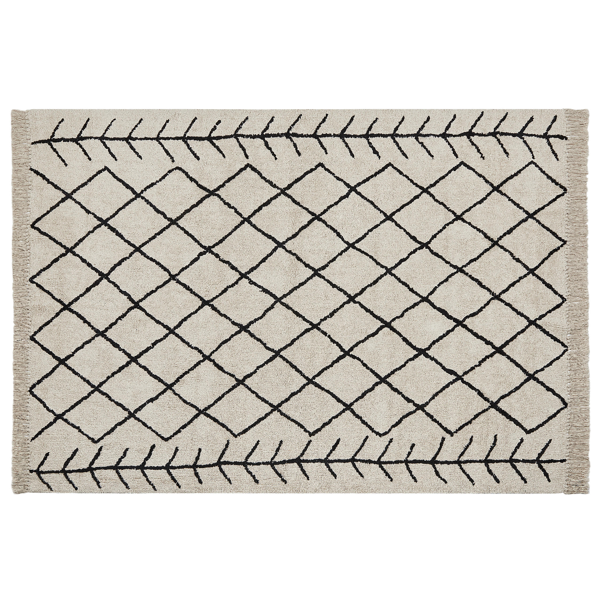 KURZFLOR-TEPPICH Bozkir 230/160 cm - Beige, Textil (160/230cm) - Beliani