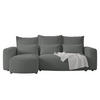 ECKSOFA Travis mit Bettkasten und Schlaffunktion, L-Form, Cord, Universal - Grau, Holzwerkstoff (248/148cm) - 4ALL HOME