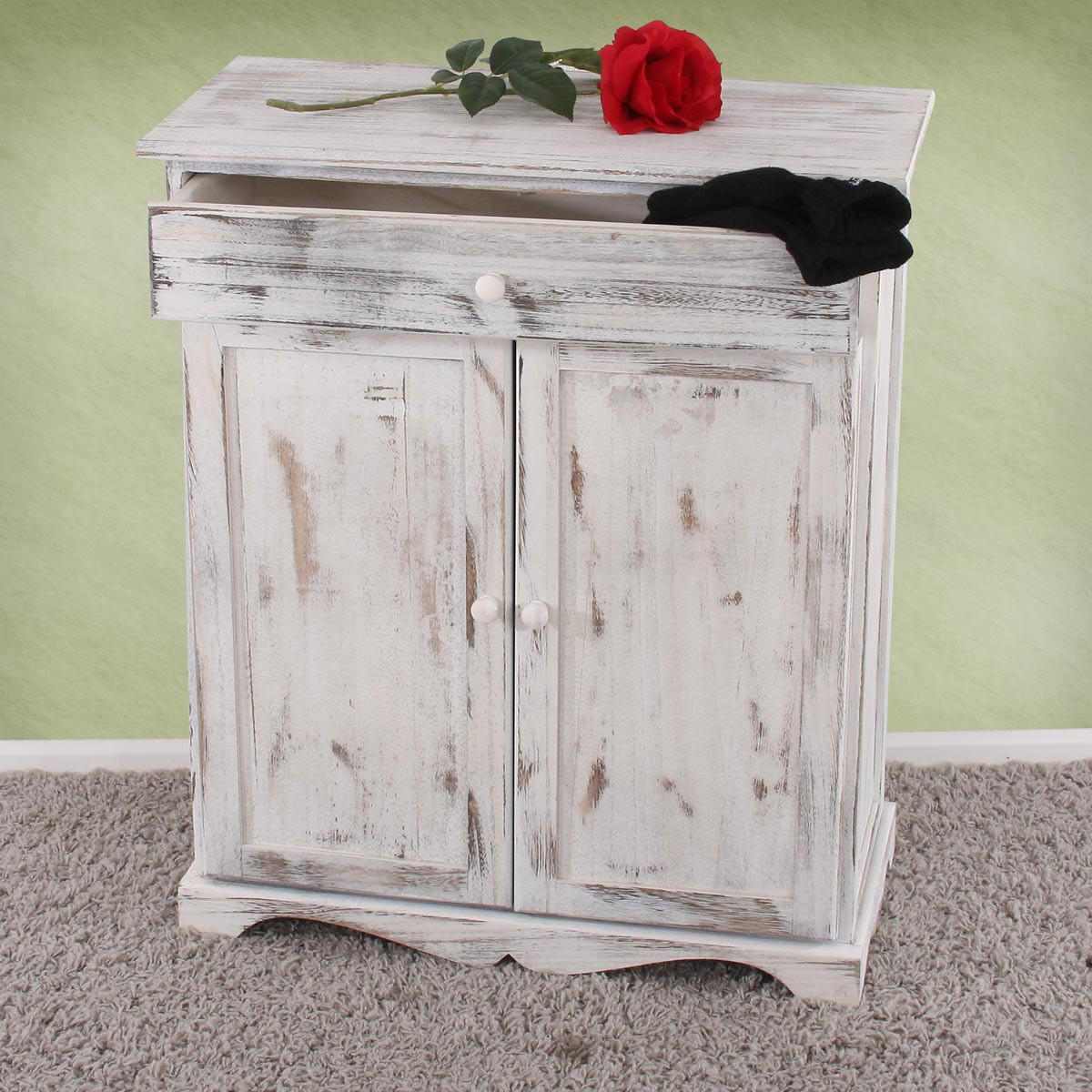KOMMODE SCHRANK Weiß - Weiß, Holz (66/78/33cm) - MCW