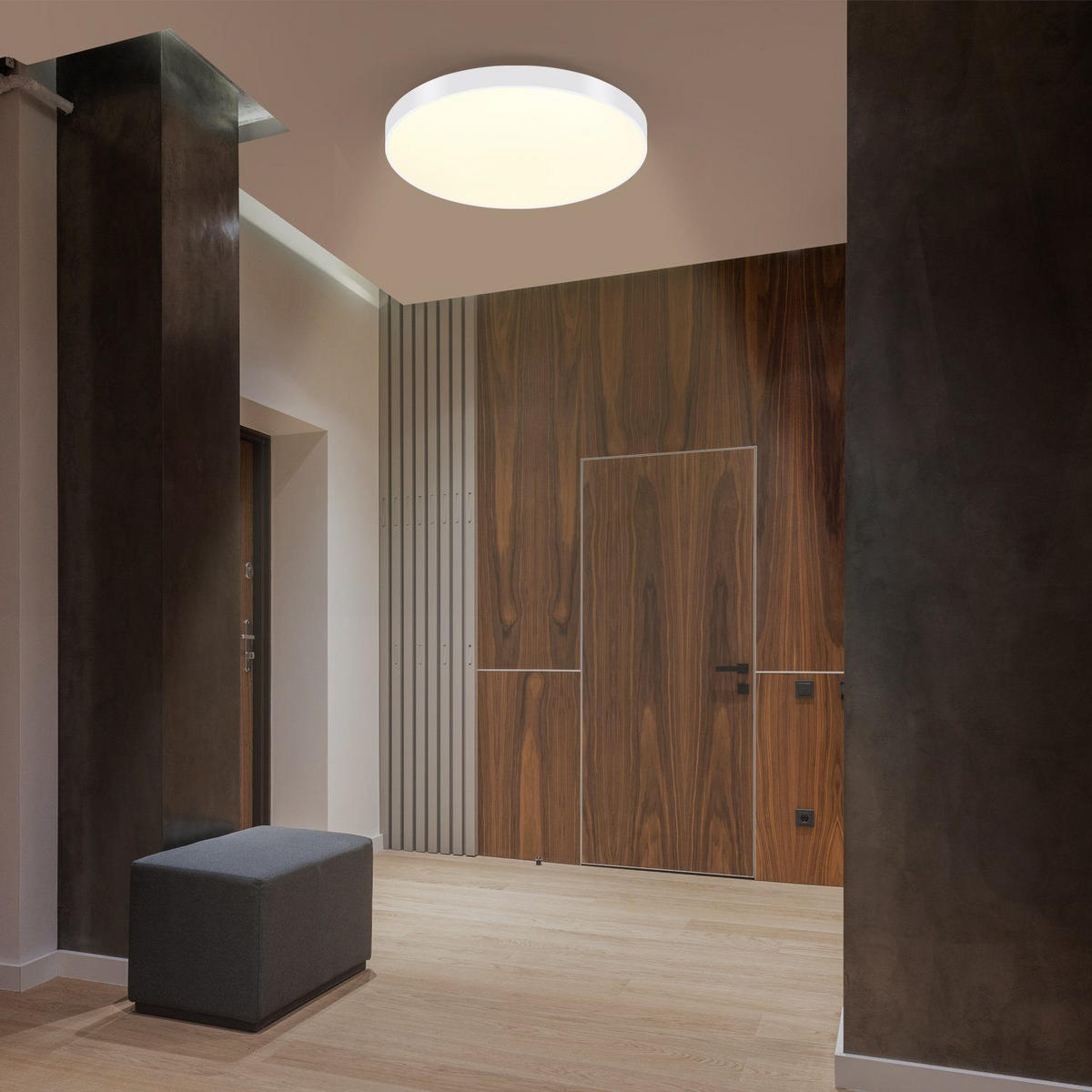 LED-DECKENLEUCHTE Lundeen 21/21/5.7cm - Weiß, Kunststoff (21/21/5.7cm) - Nettlife