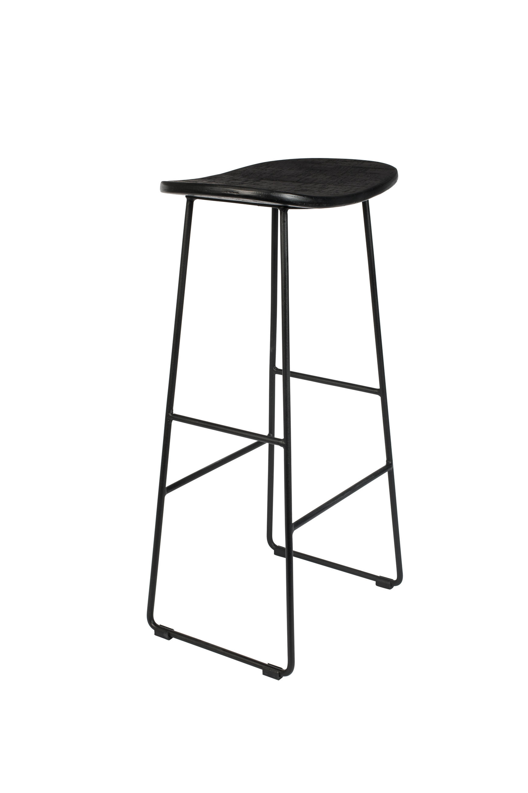 BARHOCKER Tangle - Schwarz - 30/40/80 cm - Schwarz, Holz (40/80/30cm) - Novel
