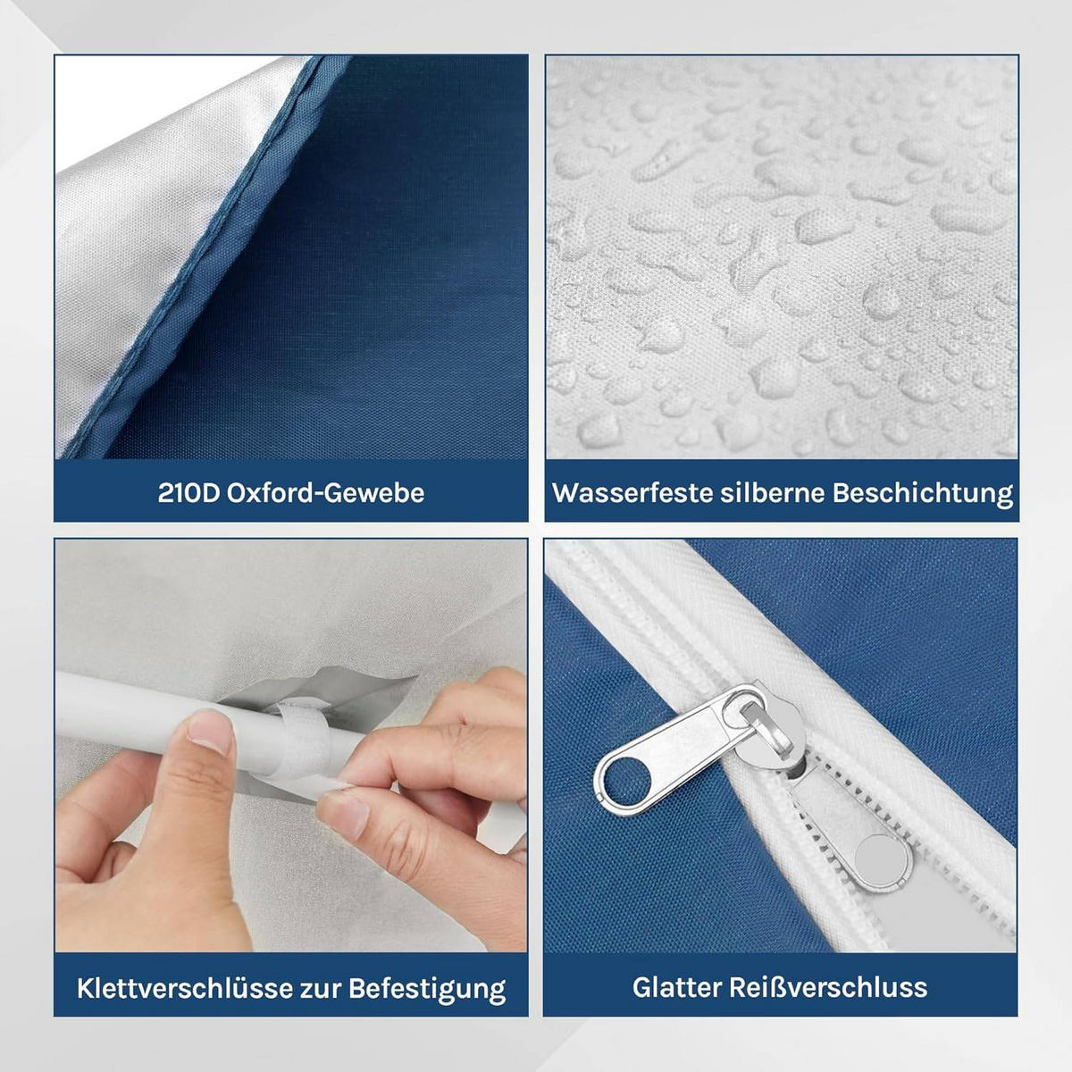 PAVILLON 3x3 m, Gartenpavillon mit Seitenwänden Moskitonetz - Blau, Metall (300/250/300cm) - Woltu