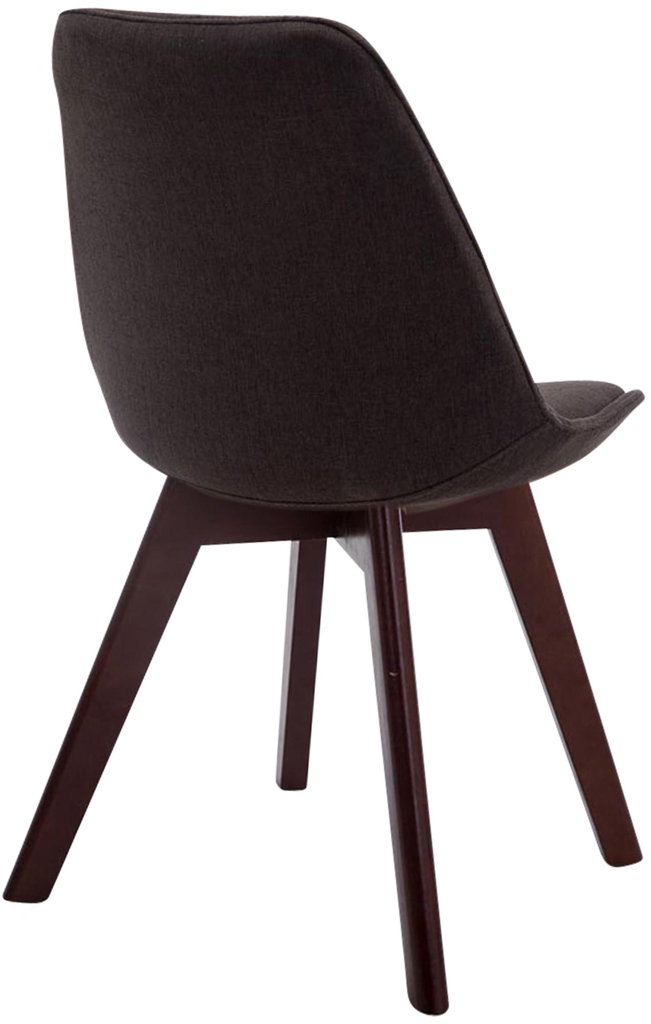 STUHL Stoff Dunkelgrau - Dunkelgrau/Walnussfarben, Holz/Textil (48/84/55cm) - CLP