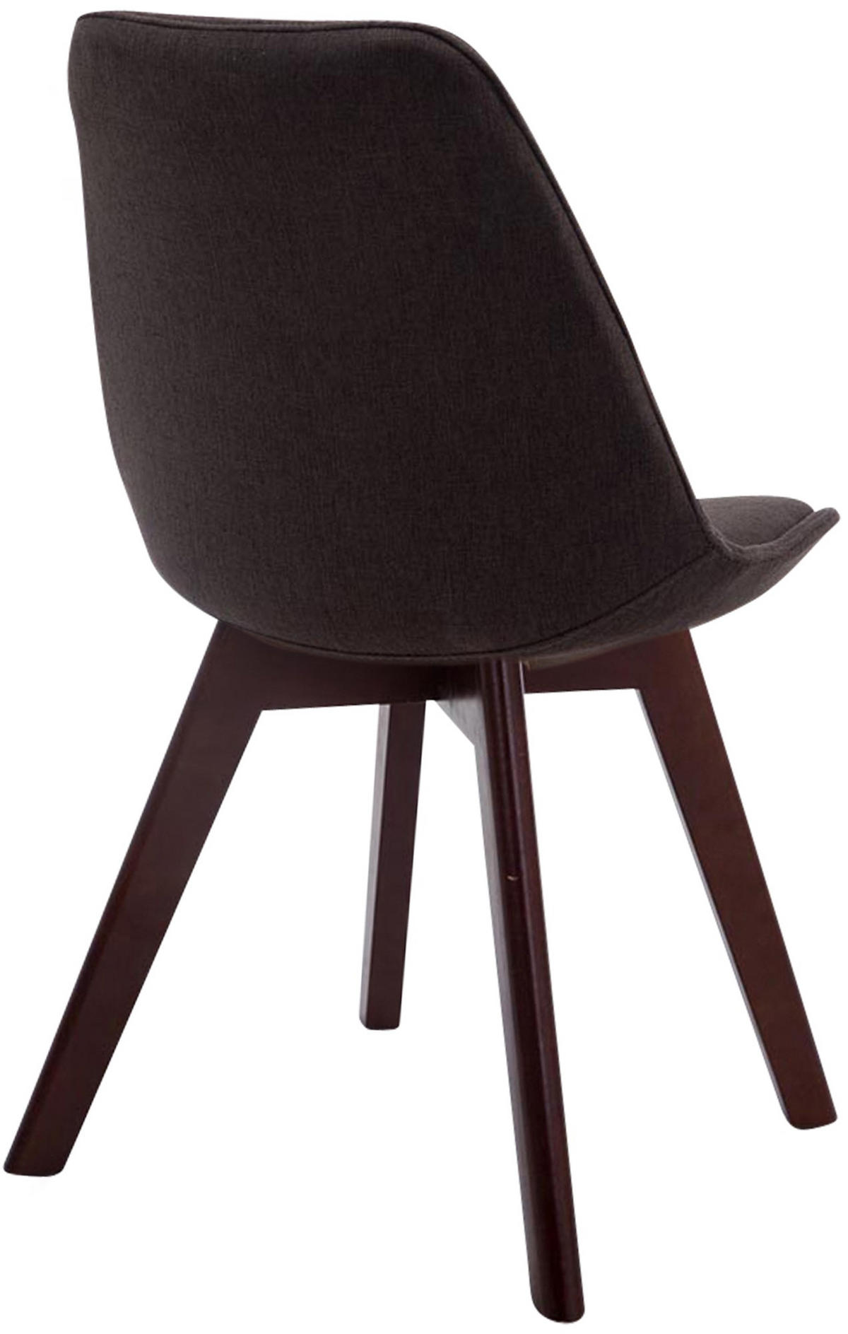 STUHL Stoff dunkelgrau - Dunkelgrau/Walnussfarben, Holz/Textil (48/84/55cm) - CLP
