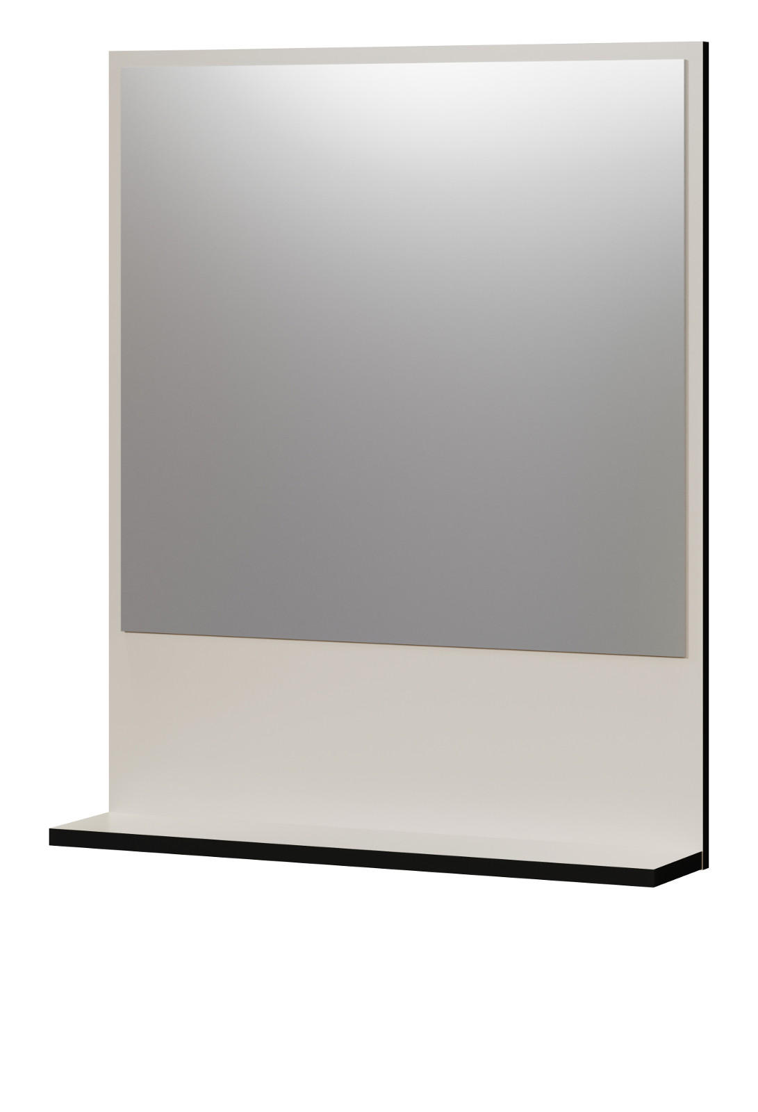 BADSPIEGEL Kaschmir, grau 60 cm, Badezimmer Spiegel mit Ablage - Kaschmir/Grau, Glas/Holzwerkstoff (60/74/14cm) - Top.Furn