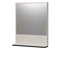 BADSPIEGEL Kaschmir, grau 60 cm, Badezimmer Spiegel mit Ablage - Kaschmir/Grau, Glas/Holzwerkstoff (60/74/14cm) - Top.Furn