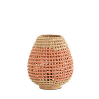 TISCHLAMPE Kalipa Rot Ø32/34,5 cm - Rot, Holz (32/32/34.5cm) - Light & Living