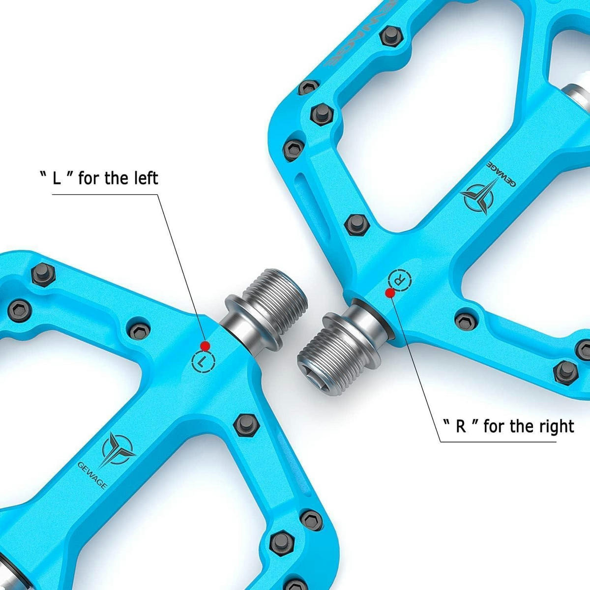 FAHRRADPEDALE Mountainbike rutschfest Nylonfaser Blau - Blau, Kunststoff (11/1.5/11.5cm)