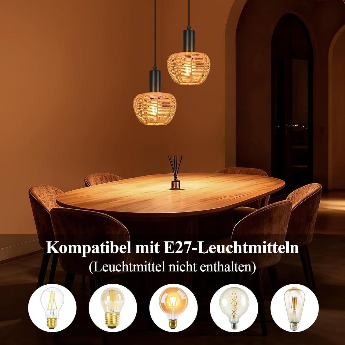 PENDELLEUCHTE BAMBERG Ⅲ 18/10/120 cm - Schwarz, Metall (18/10/120cm) - Nettlife