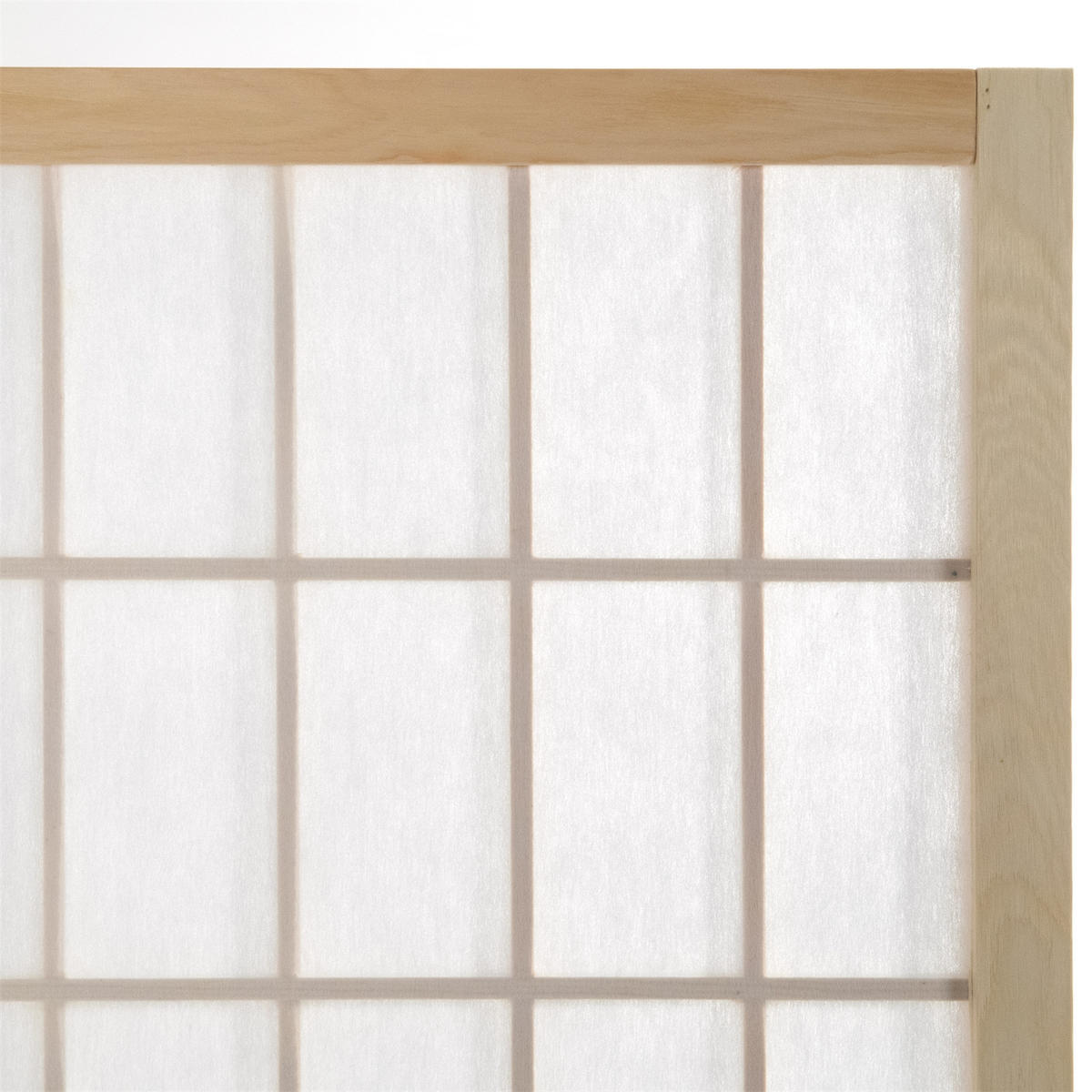 RAUMTEILER Canva 3-tlg. Holz, Reispapier - Hellbraun, Holz (120/170/3cm) - DESIGN DELIGHTS