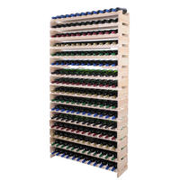 WEINREGAL VINOTECA FLEX PRO HxBxT 219x123x28cm 192 Flaschen auf 16 benen Natur unbehandelt - Naturfarben, Holz (123/219/28cm) - PROREGAL