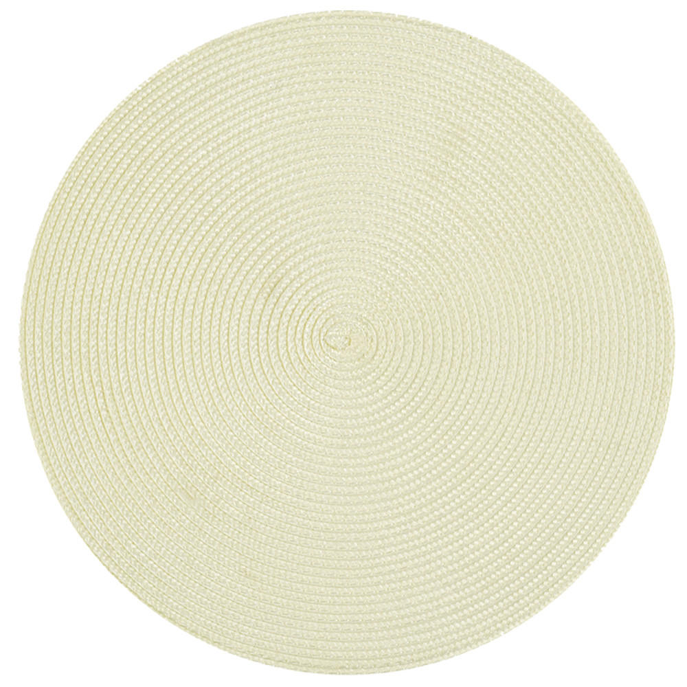 PLATZSET Polypro Ecru rund ca. 35 cm Tischset - Ecru, Kunststoff (35cm) - TiborTex