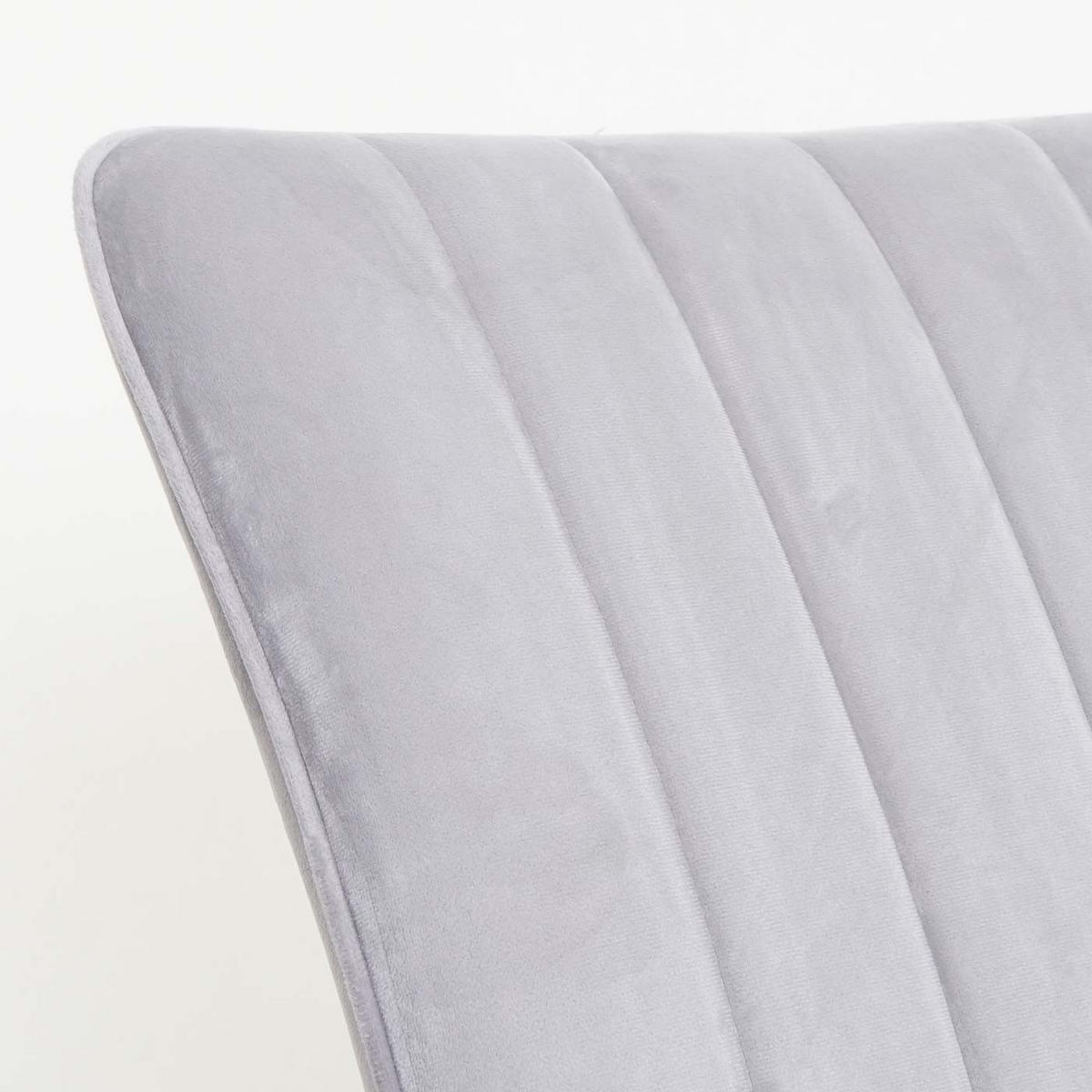 ESSZIMMERSTUHL 6er-Set 88x50x64cm Sitzhöhe 48cm Samt Metall Hellgrau - Hellgrau, Textil (50/88/64cm) - CHEFGASTRO