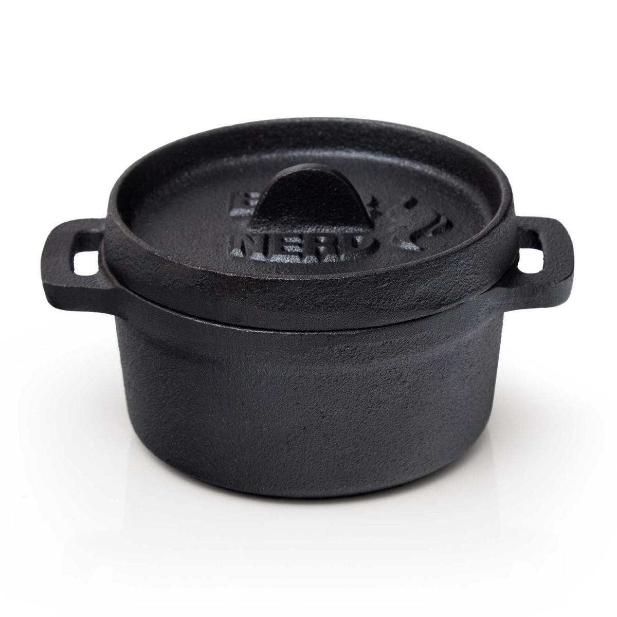 MINI-DUTCH-OVEN Gusseisen Feuertopf Gusstopf Grilltopf | Gusseisentopf 11x5cm - Schwarz, Metall (12/7/12cm) - BBQ Nerd