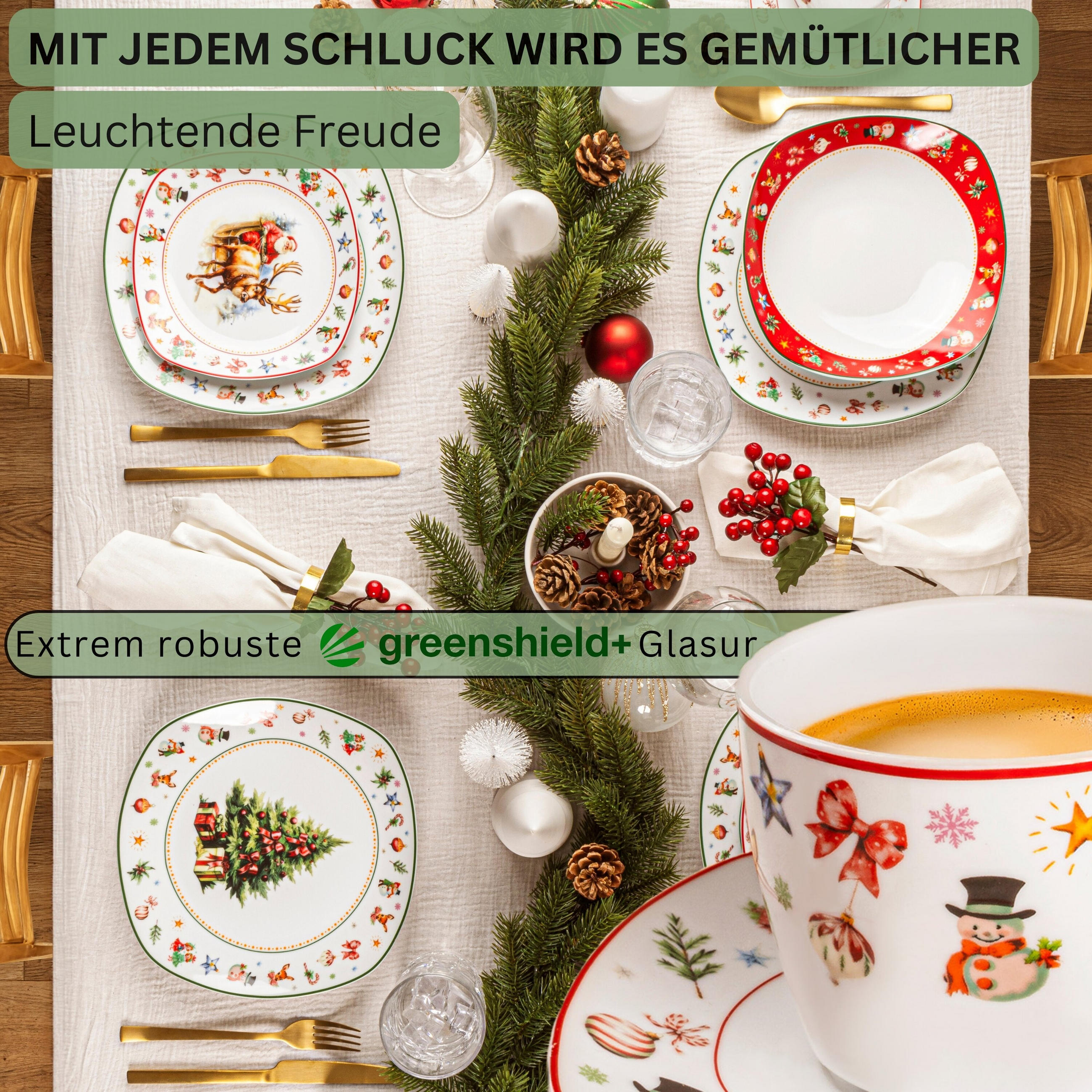 Thumbnail - Sänger Kaffeetassen, Weiß, Keramik, 46x28x46 cm, kratzfest, Essen & Trinken, Geschirr, Geschirr-Sets, Kaffeeservice
