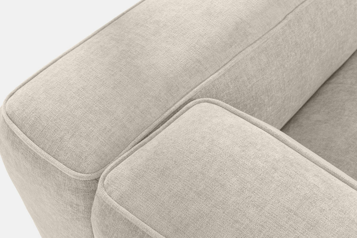 ECKSOFA LINKS FUBBO, Ecru - Ecru, Holz/Holzwerkstoff (225/176cm) - KONSIMO®