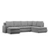 U-SOFA MIT SCHLAFFUNKTION FORESTA, Cord - Grau - Grau, Textil (300/89/200cm)