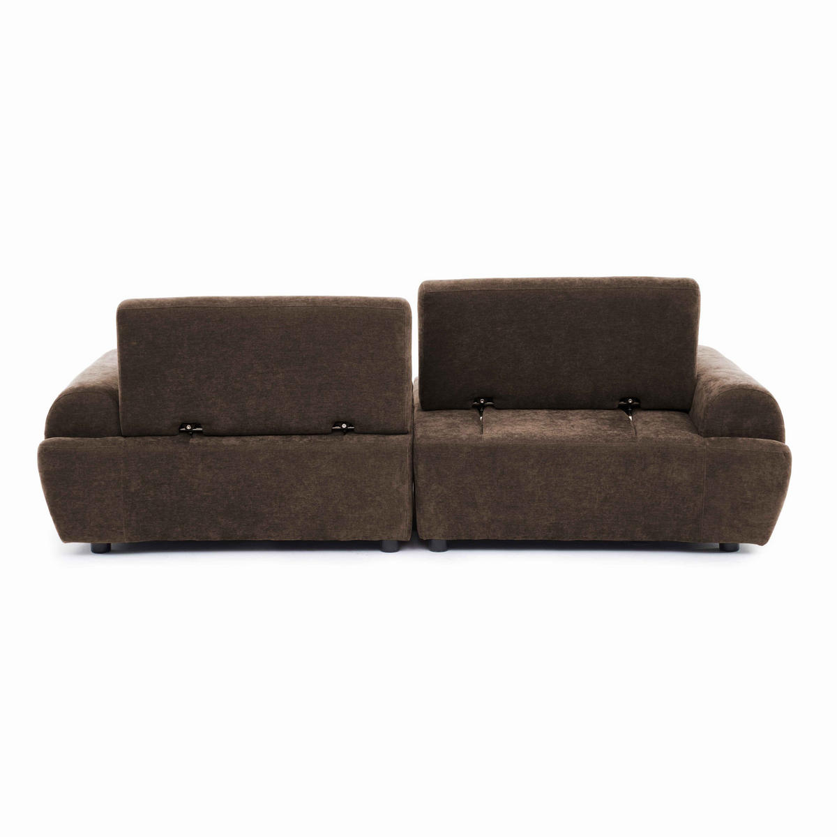 SOFA 2-Sitzer, Schokoladebraun - Braun, Textil (218/82/109cm) - Oviala