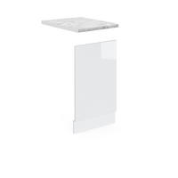 FRONTBLENDE R-Line Weiß Hochglanz 45 cm, AP Marmor - Weiß Hochglanz/Weiß, Holzwerkstoff (45/57.2/1.6cm) - Vicco