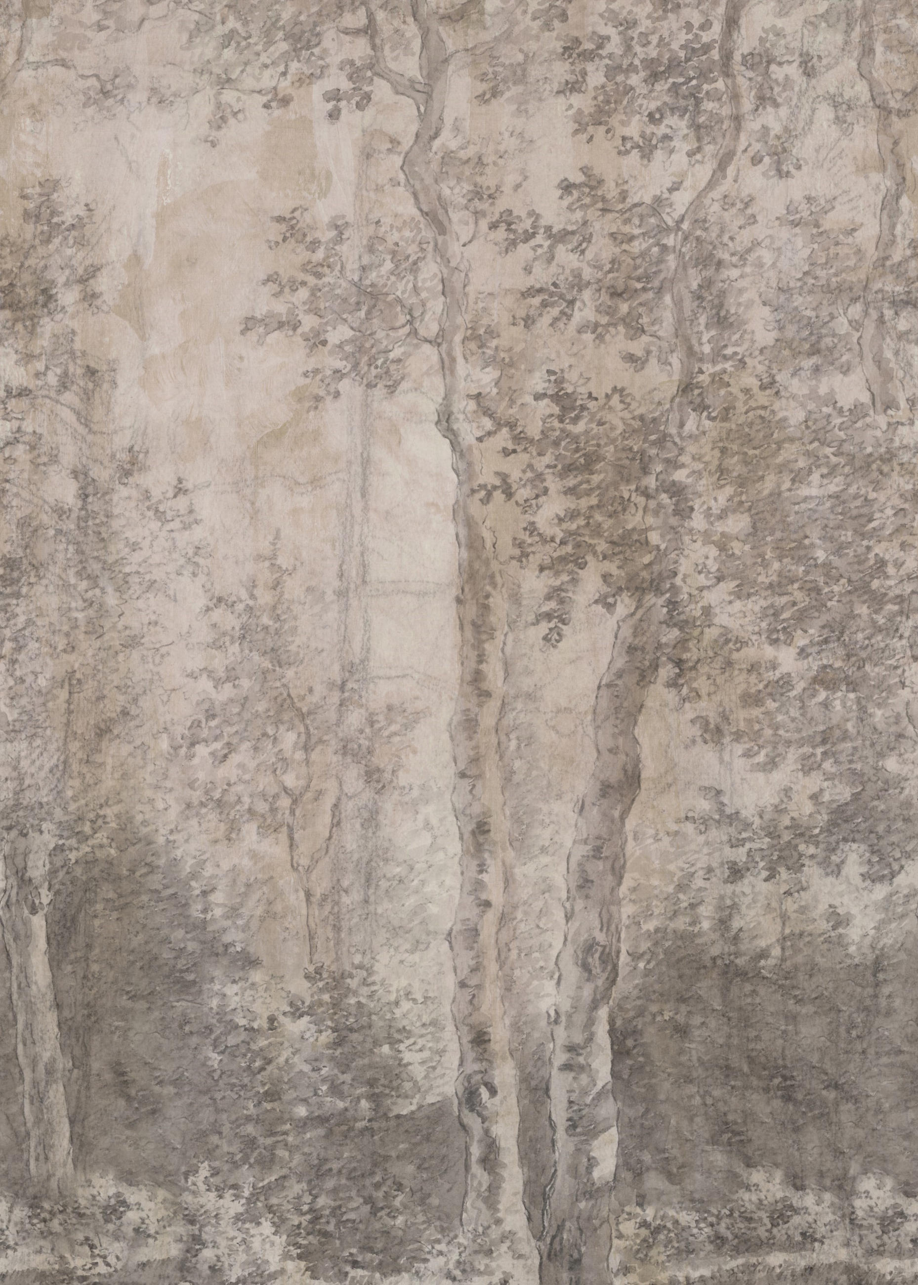 FOTOTAPETE - Birkenbäume - Pink/Braun, Papier/Kunststoff (200/270cm) - LOOKS by W.Joop