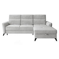 ECKSOFA Talia, Seite: Rechts 2R-LC - Hellgrau/Schwarz, Holz/Kunststoff (238/167cm) - MIRJAN24