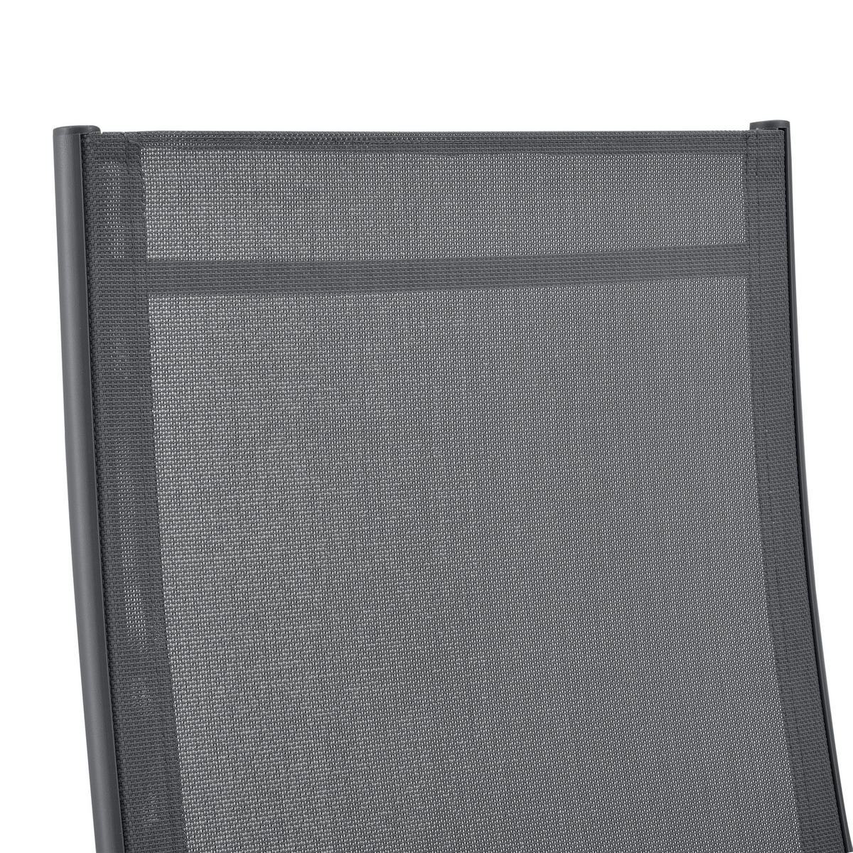 GARTENSTUHL-SET 2 TLG. Kalamata - Dunkelgrau, Metall (57/105/68cm) - [en.casa]