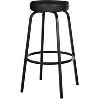 BARHOCKER Lederlook schwarz - Schwarz, Textil/Metall (41/78/41cm) - CLP