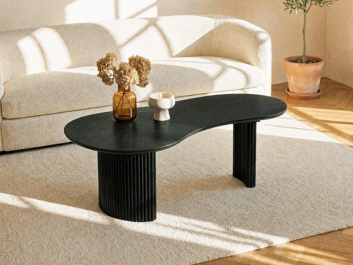 COUCHTISCH - 120 cm x 70 cm - holz - schwarz Tamenia - Schwarz, Holz (70/120/45cm) - Vente-Unique