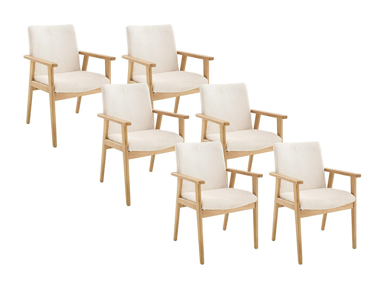 Vente-Unique Stuhl Creme 58x85.5x64 cm