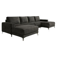 ECKSOFA VALTOR 320 cm x 185 cm – Stoff: ZOOM 22 Farbe: Dunkelgrau - Dunkelgrau, Textil (320/185cm) - A&J MöbelLand